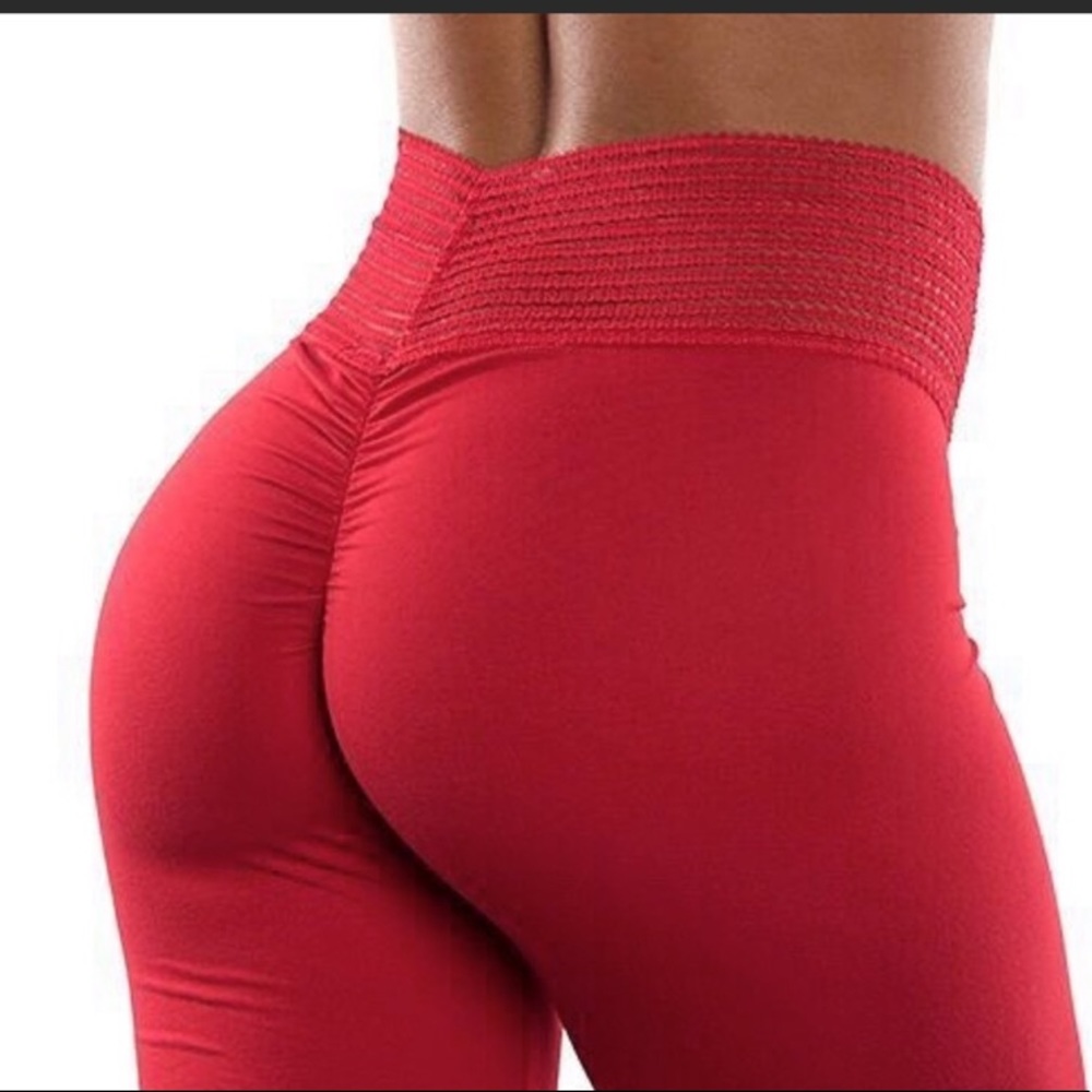 Red basic booty cute booty leggings